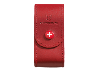 Etui Leder-Gürteletui rot für mittlere Taschenmesser
