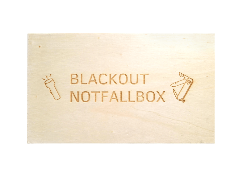 Black-Out Notfallbox schwarz - Schweizer Messer Shop