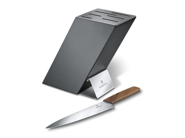 Messerblock Swiss Modern grau leer für bis zu 6 Messer