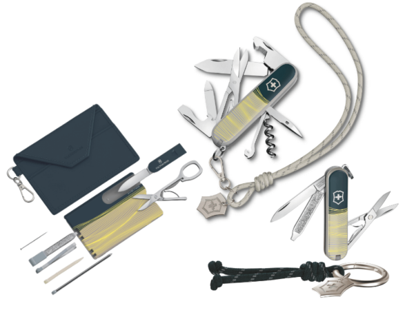 Taschenmesser Set mit Swiss Card New York Style Edition Gelb Schwarz 3-teilig Life to Explore