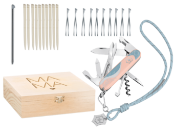 Mittleres Taschenmesser Live to Explore Parois Style mit Ersatzteile Zahnstocher Pinzette Kugelschreiber in Muttertagsb Geschenkbox